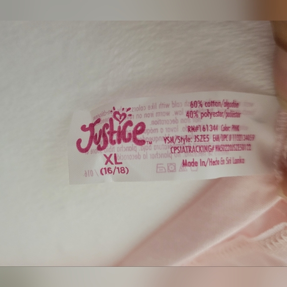Justice Girls Long Sleeve Dance T-Shirt, Sizes XL(16-18) - Picture 9 of 9